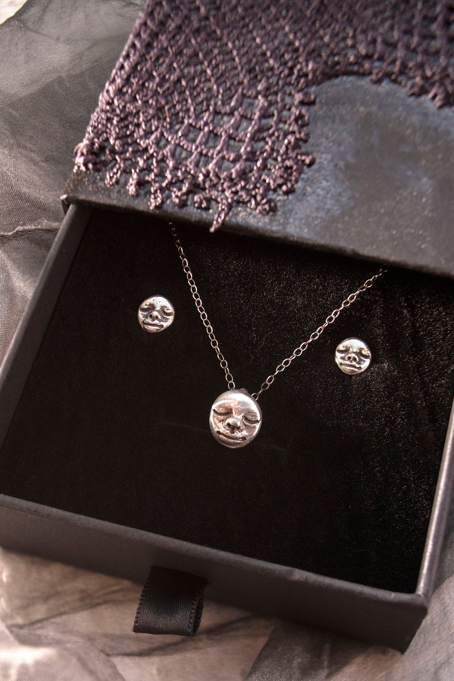 Moon Face Studs