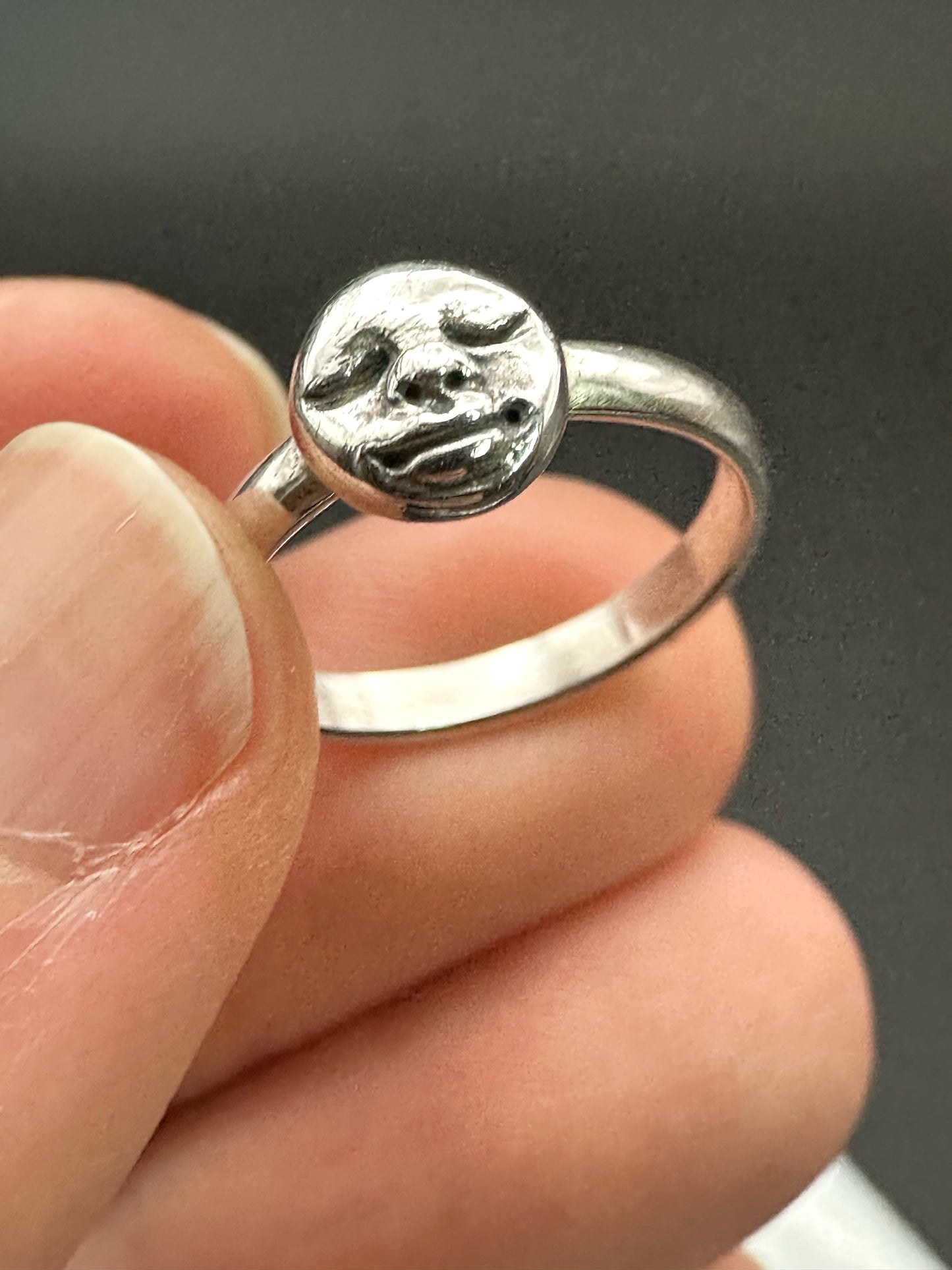 Moon Face Ring